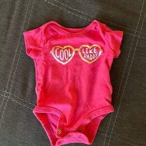 Cool Like Daddy Pink Baby Onesie
